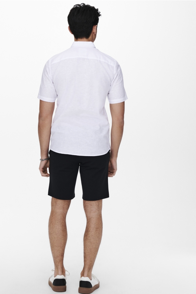 ONSCAIDEN SS SOLID LINEN SHIRT NOOS 22009885 WHITE